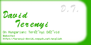 david terenyi business card